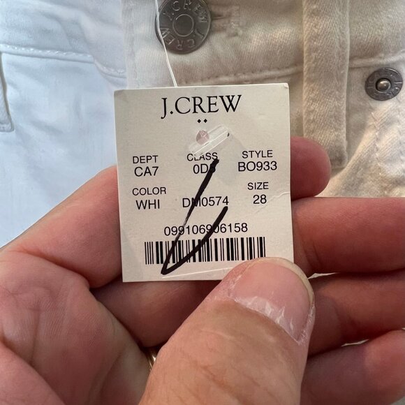 J.Crew $118 Flare Crop Jean In Stretch White Size 28 BO933 - Picture 5 of 7